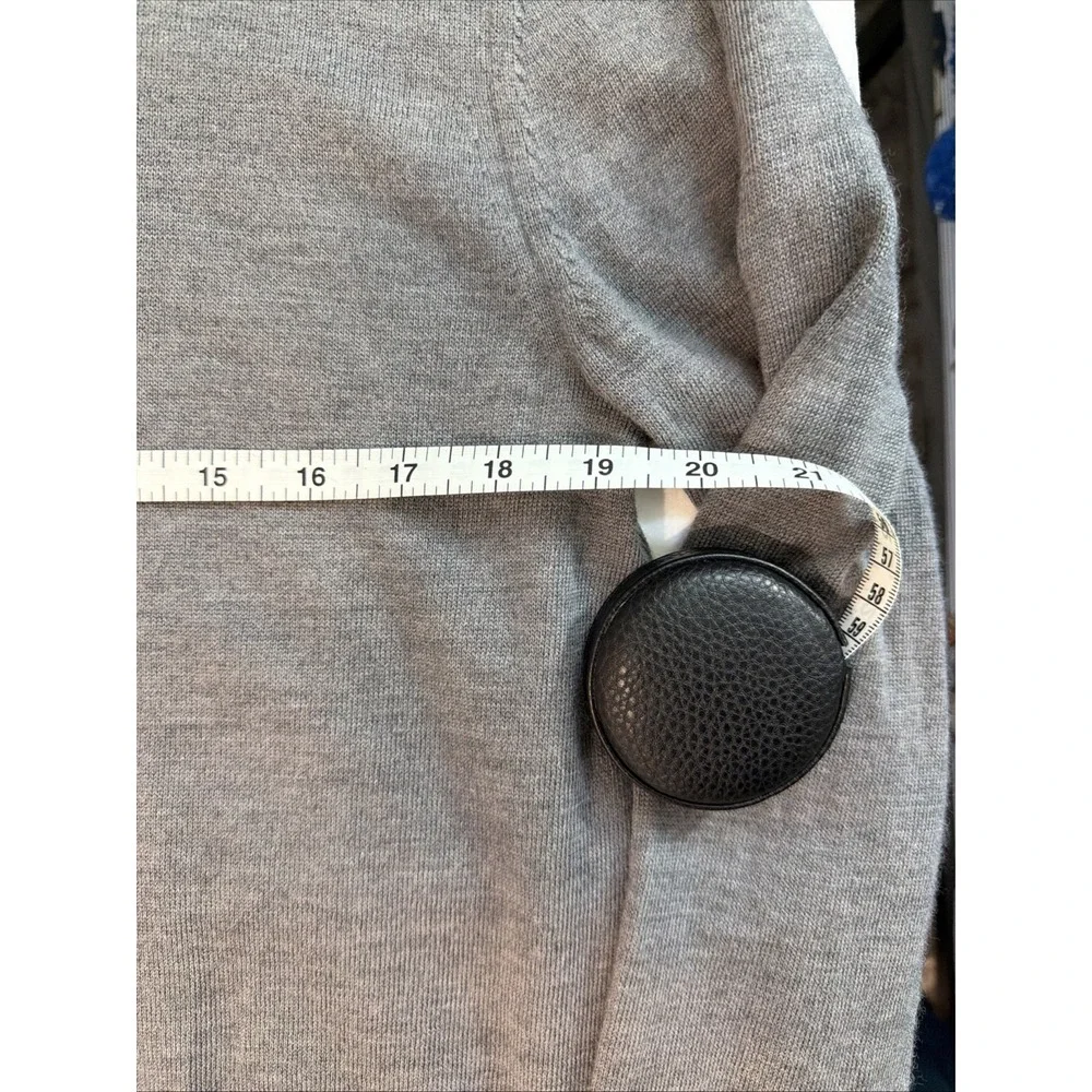 Banana Republic Mens Gray Italian Merino Wool Baruffa Sweater Large Pullover